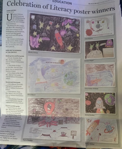 Newspaper article about poster contest